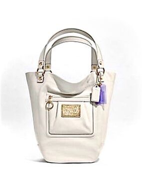 Coach Rare Lg Poppy Bella 14565 Shimmery Leather